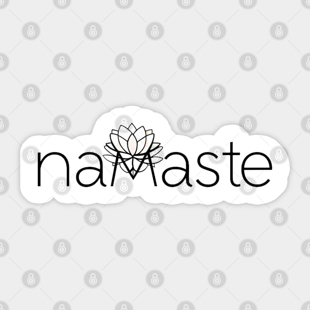 Namaste Lotus Sticker by Spaceboyishere